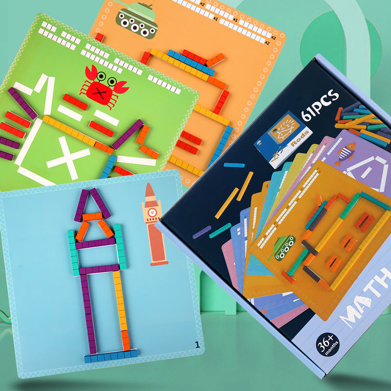 Fa számolós puzzle – Korai fejlesztő logikai játék gyerekeknek, 3 éves kortól