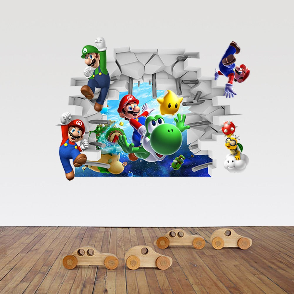 Mario 3D falmatrica – Játékos dekoráció gyerekszobába, PVC