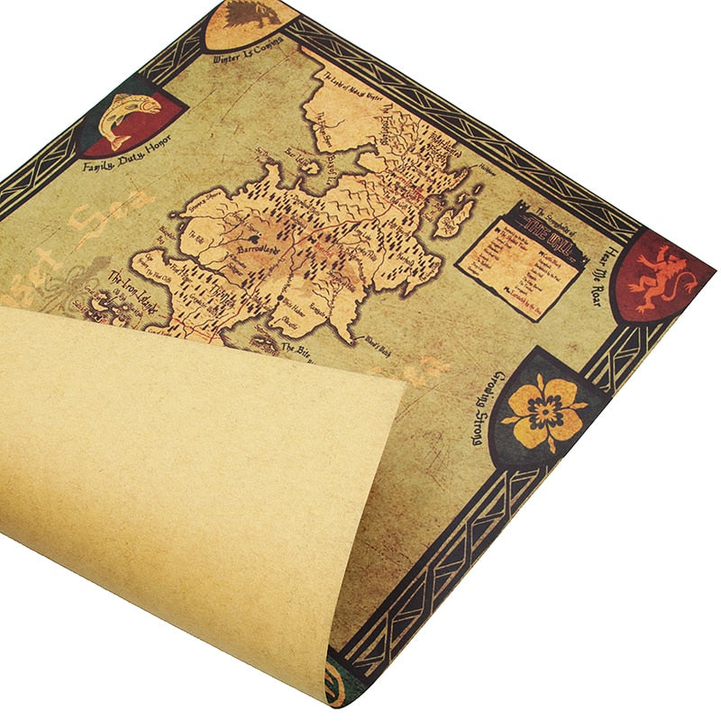 Westeros térkép – Game of Thrones kraft papír poszter (42×30 cm)