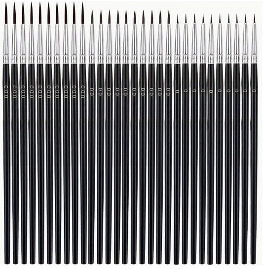 30 darabos Finom Részletű Ecsetkészlet