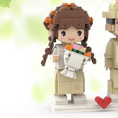 Egyedi LEGO stílusú fotófigura szerelmespároknak – személyre szabott DIY ajándék