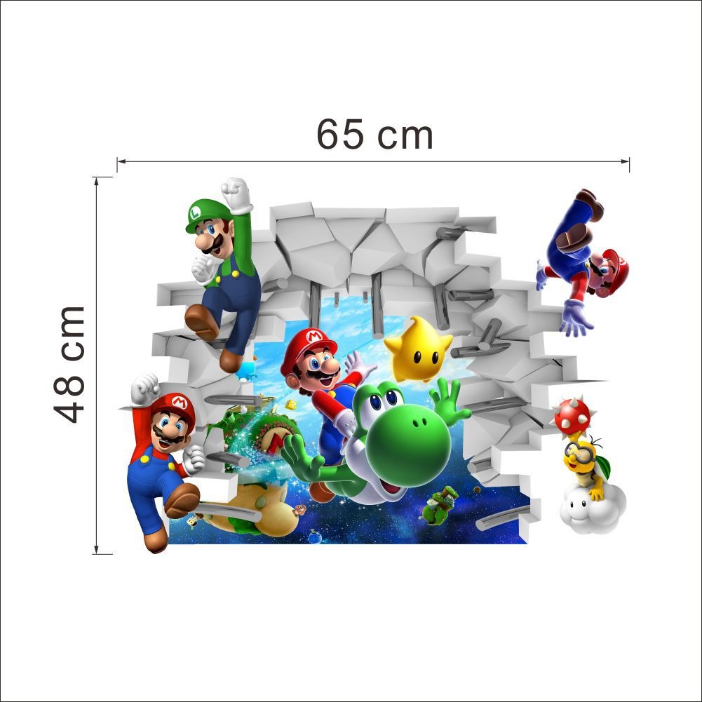 Mario 3D falmatrica – Játékos dekoráció gyerekszobába, PVC