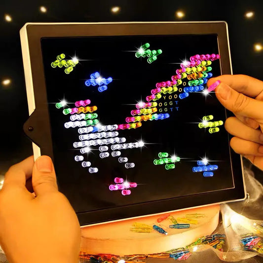 3D Magic világító panel – pixelkép-készítő DIY lámpajáték gyerekeknek (4–6 év)