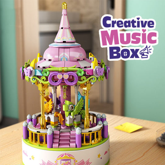 Zenélő körhinta építőjáték – 430 darabos kreatív szett