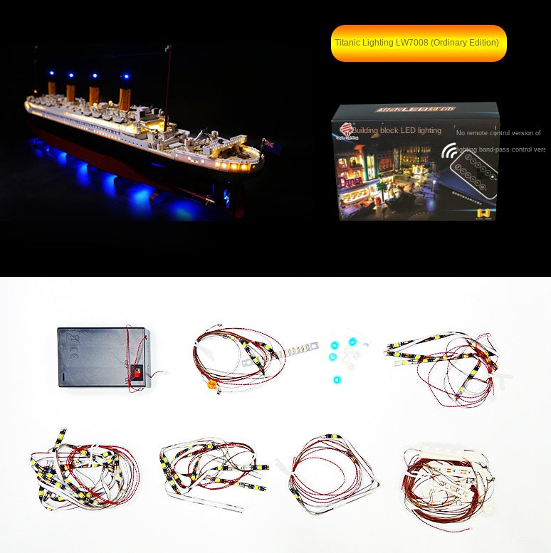 LED világítás LEGO 10294 Titanic hajó modellhez – DIY építőkészlet