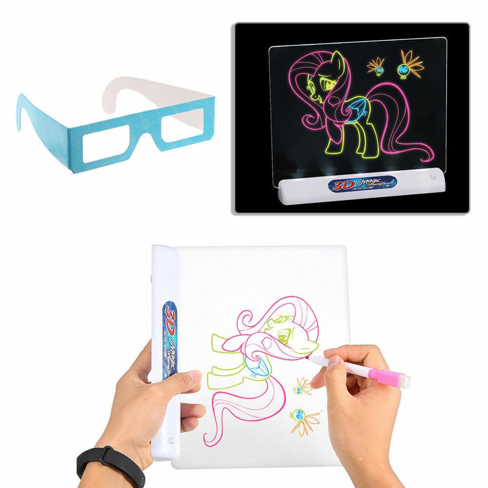 Magic Pad Deluxe – Világító 3D Rajztábla Gyerekeknek