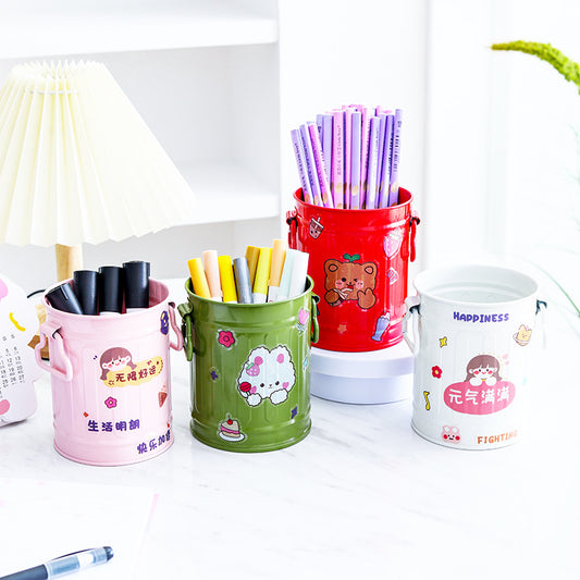 Hengeres vas ceruzatartó – kreatív DIY asztali tároló