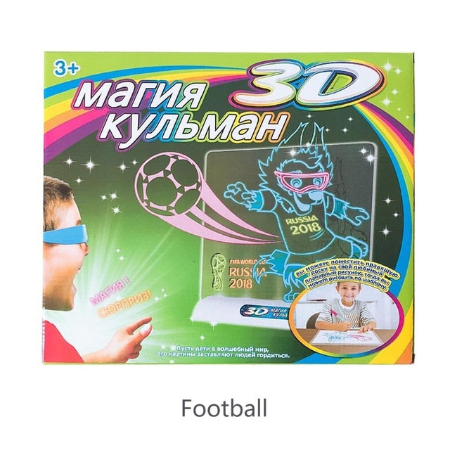 Magic Pad Deluxe – Világító 3D Rajztábla Gyerekeknek