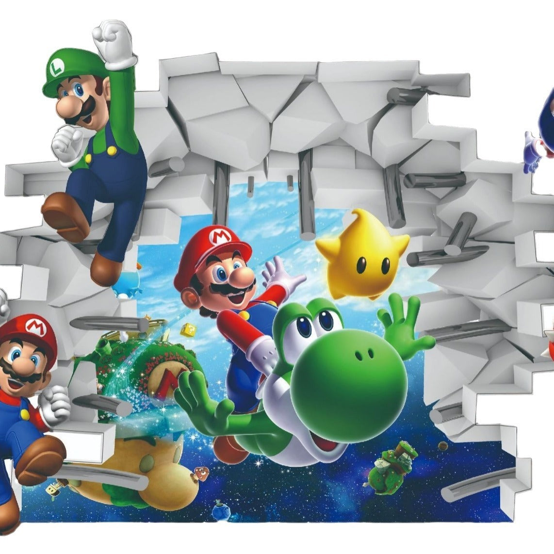 Mario 3D falmatrica – Játékos dekoráció gyerekszobába, PVC