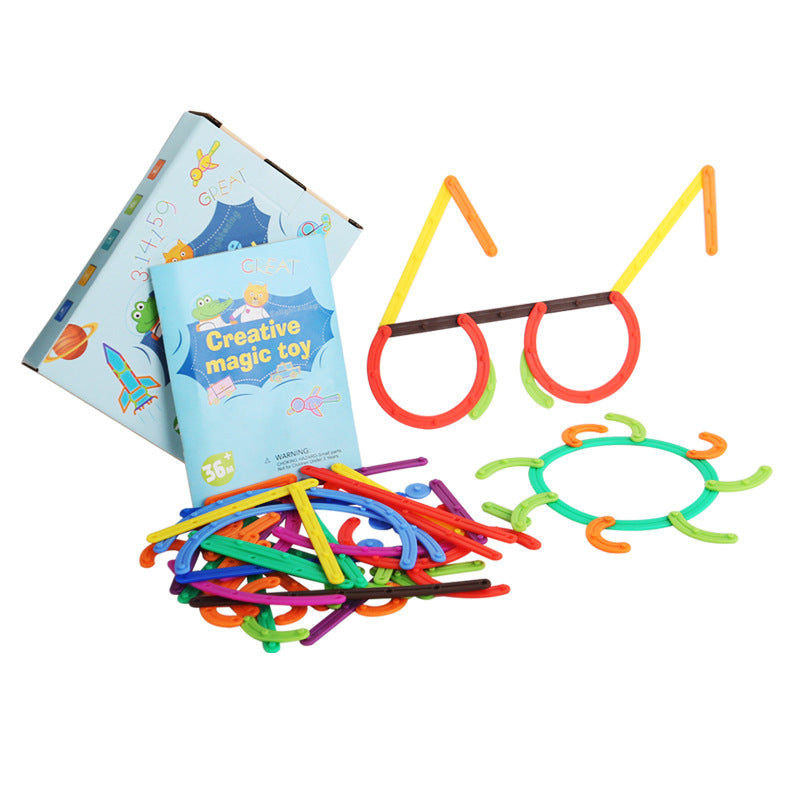 Varázspálcás Kreatív Építőkocka Puzzle Gyerekeknek