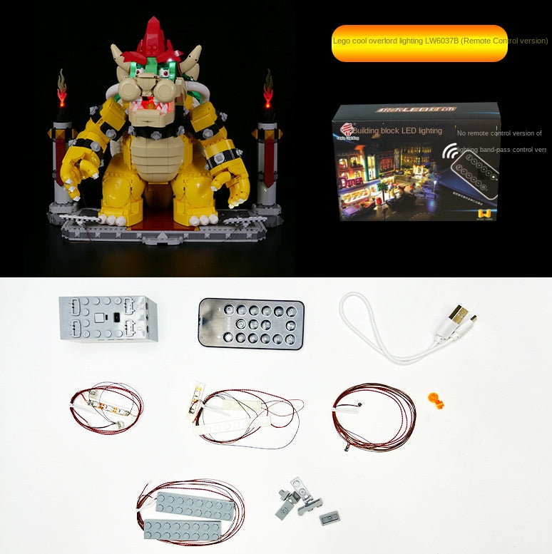 LED világítás LEGO 71411 Mighty Bowser-hez – Távirányítós DIY világításkészlet