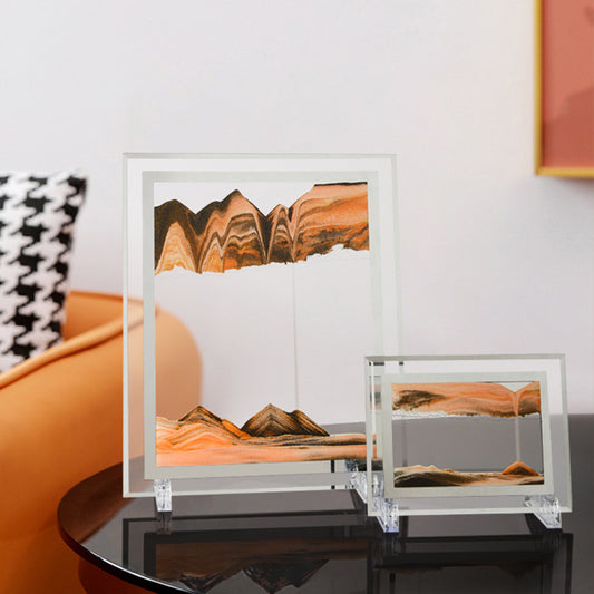 3D Kreatív Üveg Homokóra Festmény – Dekoratív Homokmozgás Otthonra és Irodába