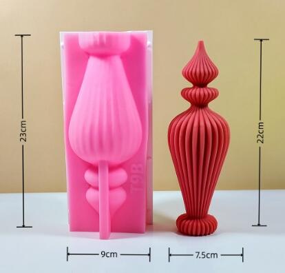 Szabálytalan textúrájú oszlop gyertyaminta – szilikon öntőforma