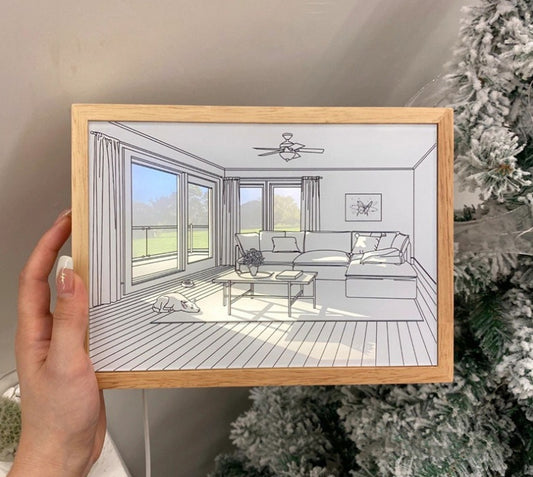 Kreatív LED Világító Képkeret – Fényfestmény Dekorációs Ajándék