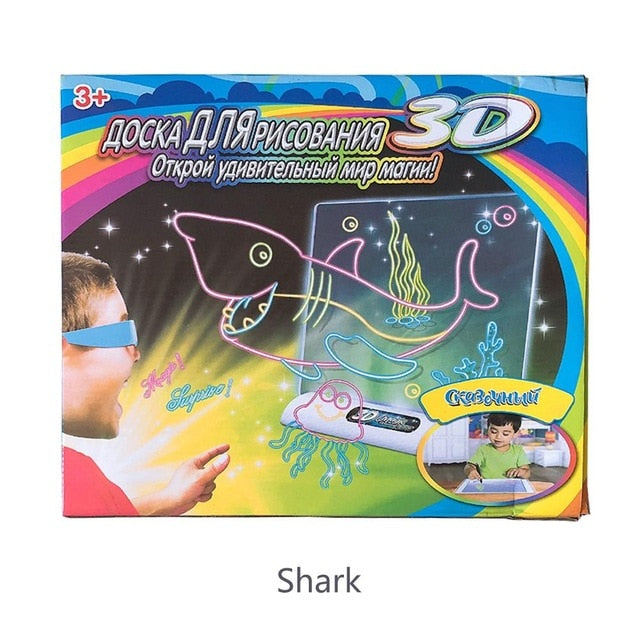 Magic Pad Deluxe – Világító 3D Rajztábla Gyerekeknek