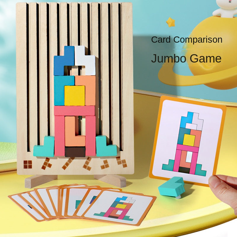 Fa Tetris puzzle játék gyerekeknek – Fejlesztő logikai játék, 4-6 éveseknek