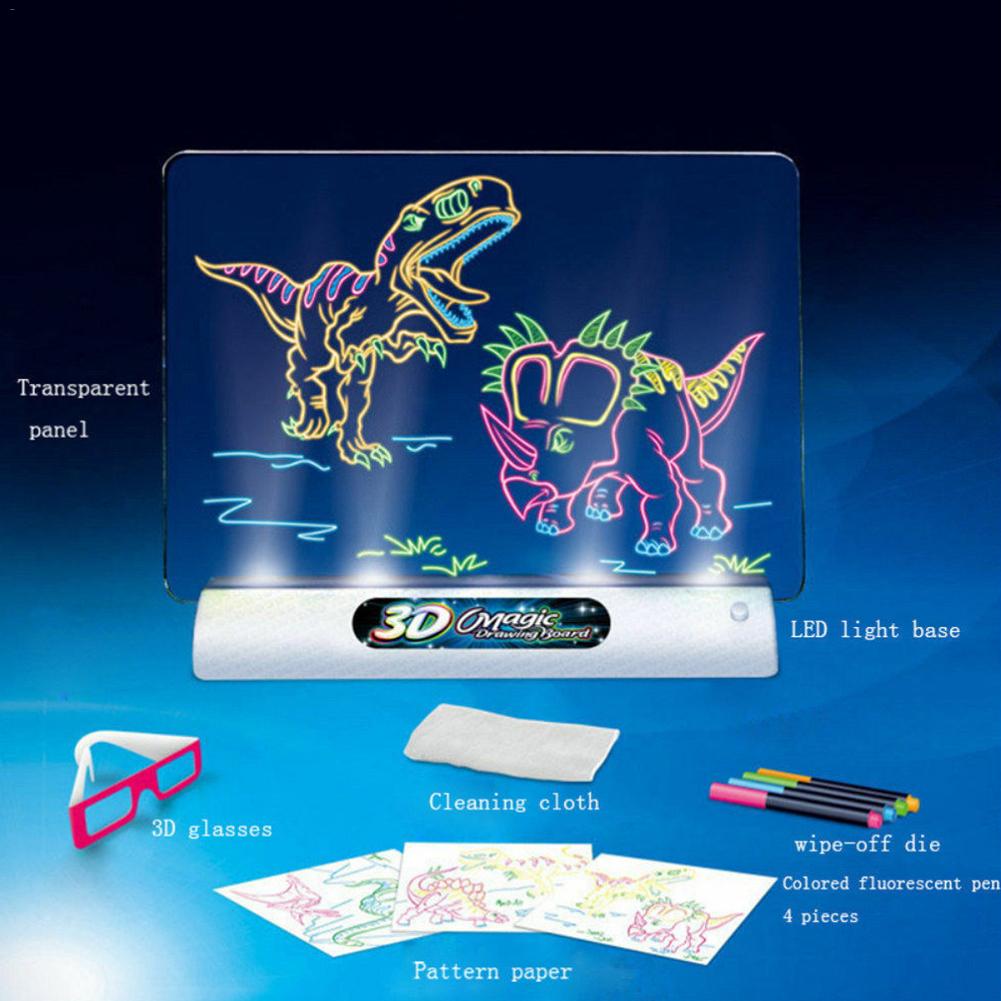 Magic Pad Deluxe – Világító 3D Rajztábla Gyerekeknek