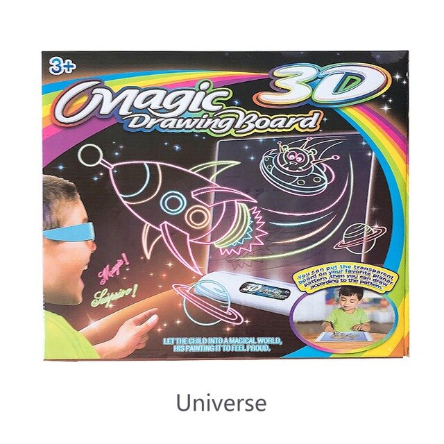 Magic Pad Deluxe – Világító 3D Rajztábla Gyerekeknek