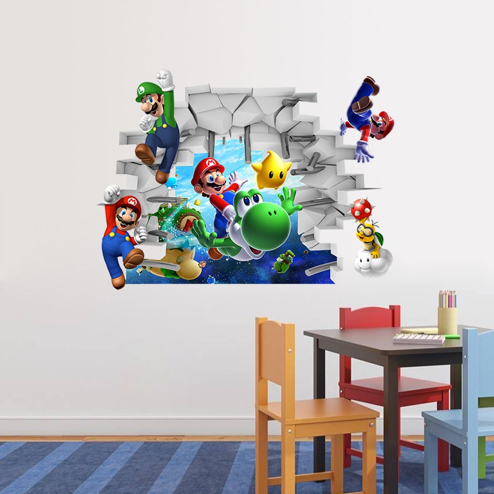 Mario 3D falmatrica – Játékos dekoráció gyerekszobába, PVC