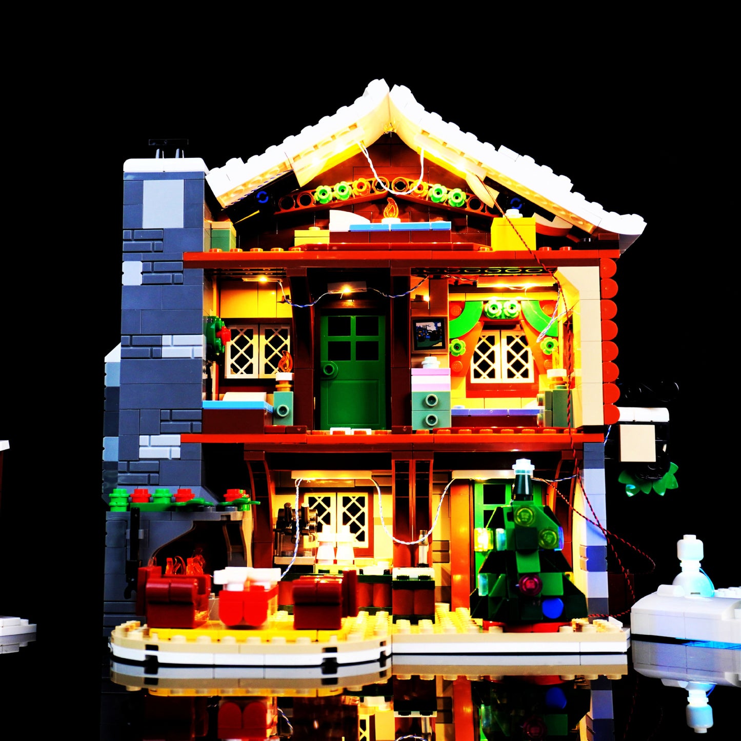 Távirányítós LED világítás LEGO 10325 hófödte kabinházhoz – DIY kiegészítő