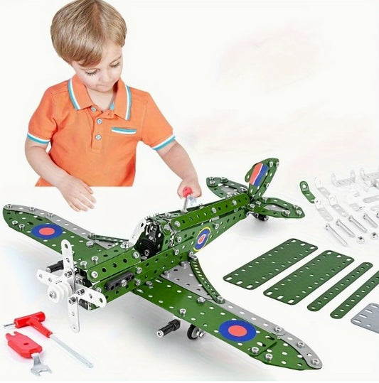 Fém építőkészlet harci repülőgép modell