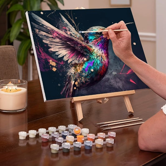 Számfestés felnőtteknek – Kolibri akrilfestő készlet (40×50 cm, keret nélkül)