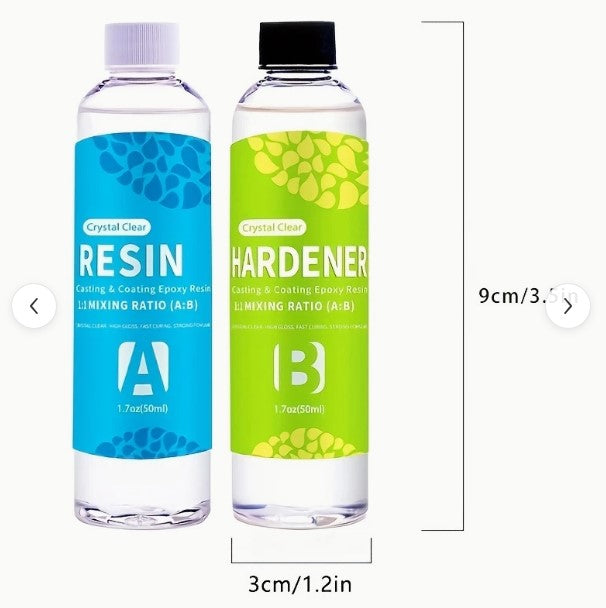 Kristálytiszta Epoxigyanta Készlet – 2×50 ml | 1:1 keverési arány