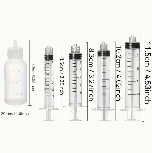 Pontos adagoló fecskendő tompa heggyel – DIY és gyantaöntési munkákhoz