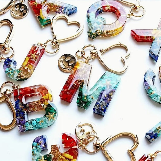 Ábécé és szám szilikon öntőforma – DIY gyanta medálokhoz, kulcstartókhoz