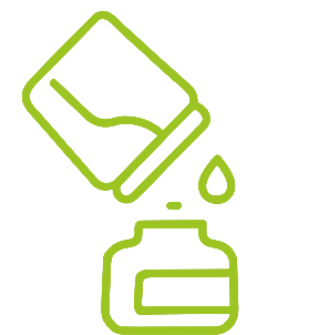 Pigmentporok, tinták ikon