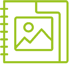 Scrapbook és naplózási alapanyagok ikon