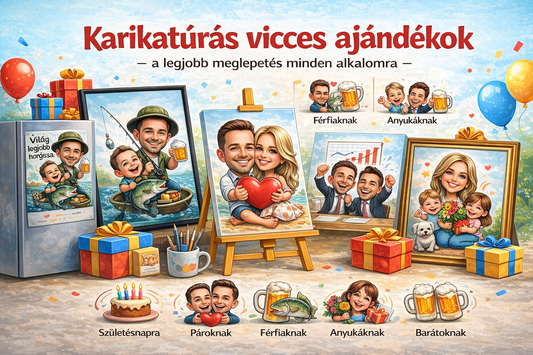 Karikatúrás vicces ajándékok – a legjobb meglepetés minden alkalomra