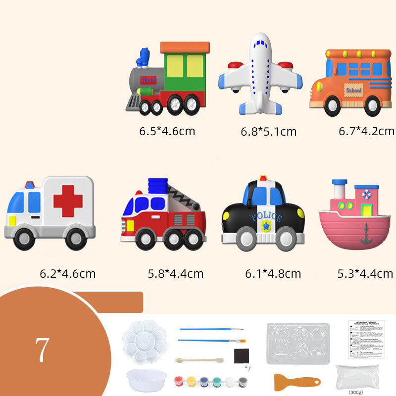Gyerek gipszfestő készlet – Önthető és festhető DIY kreatív játék, többféle témában