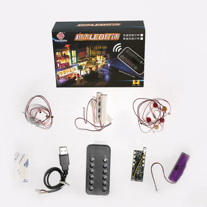 LED világítás készlet LEGO 42111 Dodge Charger modellhez – távirányítós, építőkockákkal kompatibilis