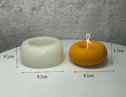 Geometrikus fánk alakú szilikon öntőforma – gyertya, gipsz és fondant formázáshoz