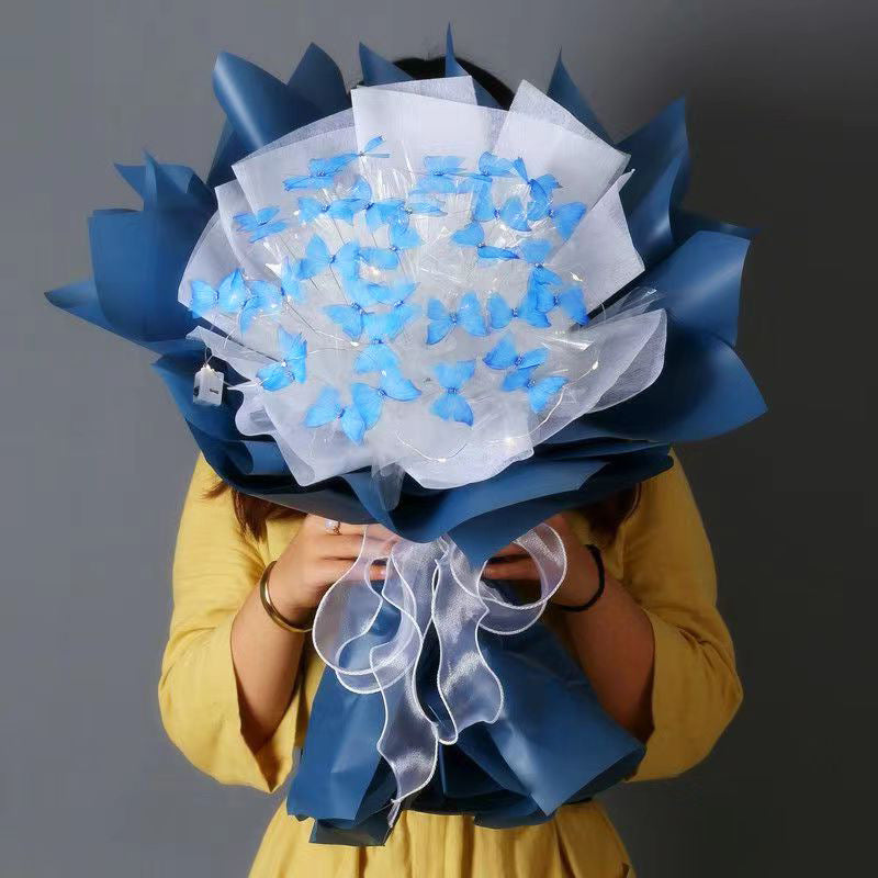 DIY Pillangós Virágcsokor Világító Füzérrel