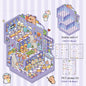 Tájkép matricakészlet – 3D hatású jelenetkollázs, miniatűr dekorációkhoz (DIY)