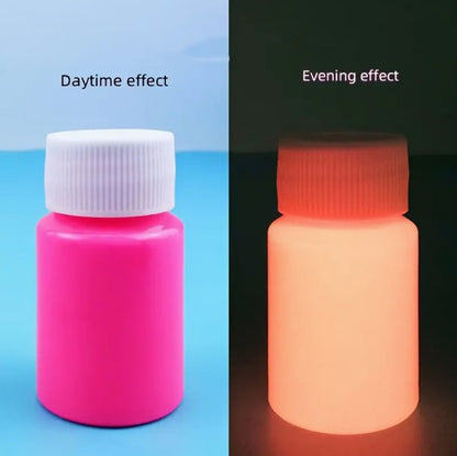20 ml szuperfényes sötétben világító akrilfesték – vízálló, tartós, ruhára és dekorációra