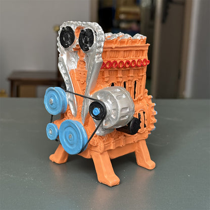 8 hengeres autómotor makett – fém hatású DIY modell