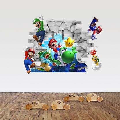 Mario 3D falmatrica – Játékos dekoráció gyerekszobába, PVC