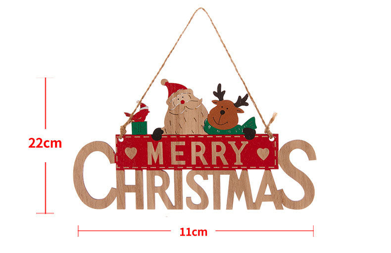 Merry Christmas feliratú fa tábla – karácsonyi DIY dekorációs akasztó