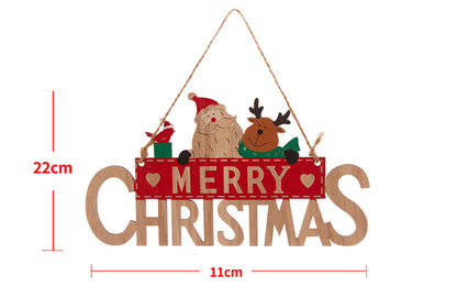 Merry Christmas feliratú fa tábla – karácsonyi DIY dekorációs akasztó