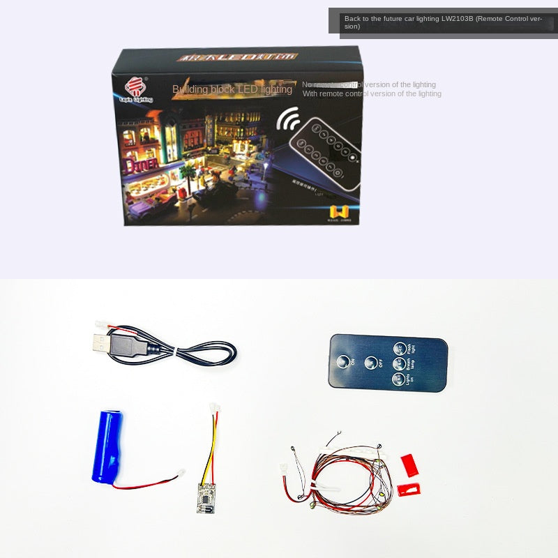 DIY világítás LEGO® 10300 Vissza a jövőbe időgéphez – LED szett távirányítóval
