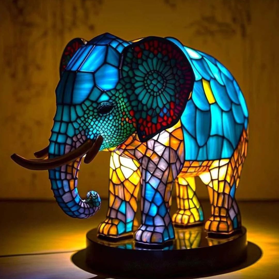 Világítós állatfigura LED dísz – USB-s gyanta hangulatlámpa
