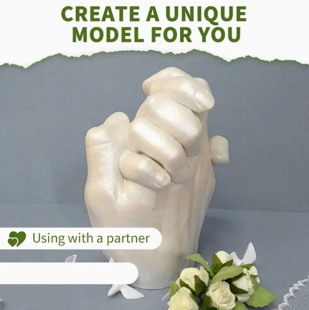 DIY 3D kézformázó öntőkészlet – emlékalkotás pároknak, családnak, barátoknak