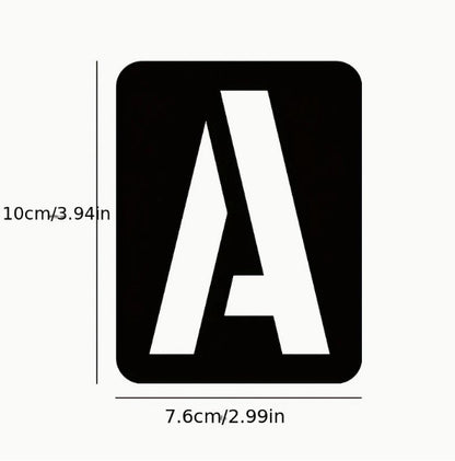 42 db Betű és Szám Sablon – Üreges újrahasználható műanyag sablonkészlet DIY falfestéshez, bútorhoz és dekorációhoz