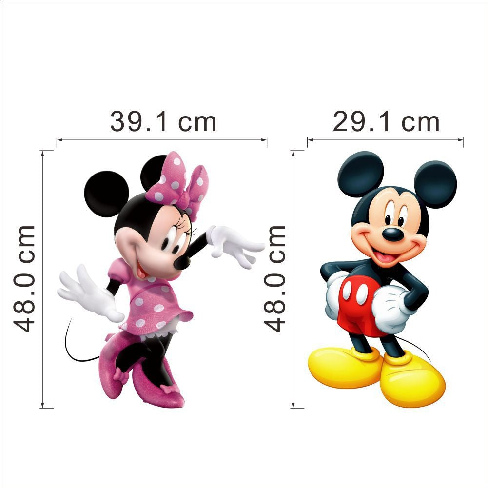 Mickey és Minnie falmatrica – Vízálló dekoráció gyerekszobába