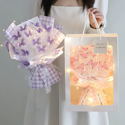 DIY Pillangós Virágcsokor Világító Füzérrel