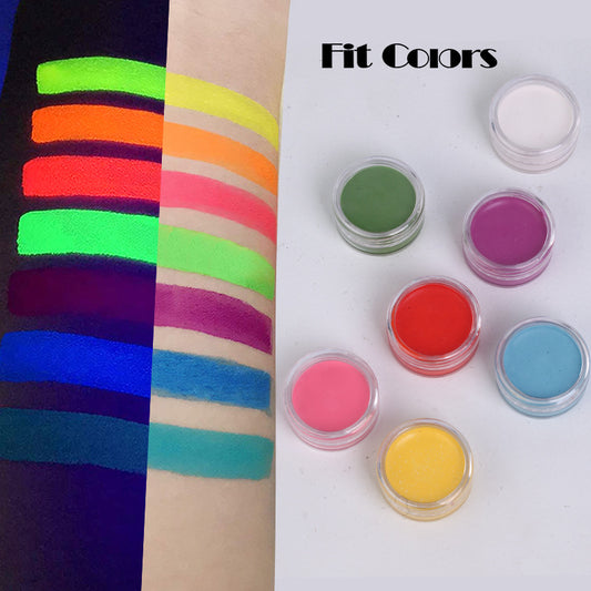 Fit Colors 12 Színű Fluoreszkáló Szemhéjtus – Halloween és Arcdekorációhoz