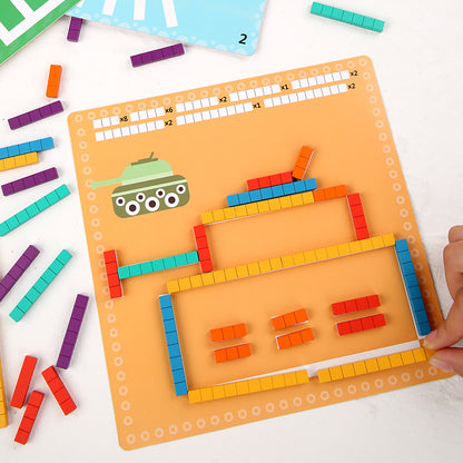 Fa számolós puzzle – Korai fejlesztő logikai játék gyerekeknek, 3 éves kortól